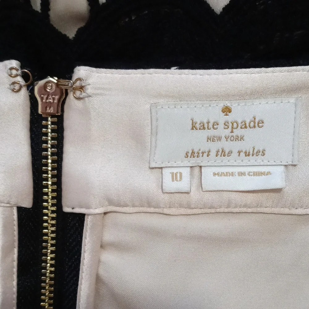 🖤Kate Spade🖤 - Black/Cream Virginia Lace Scallop Skirt